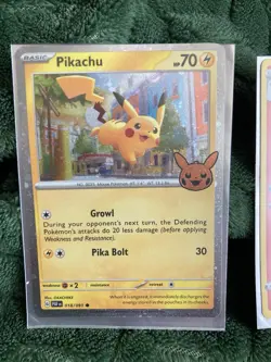 3 Rare Pokemon Card Lot Pikachu,pyroar,Gourgeist. Great Condition In Sleeves - Image 2