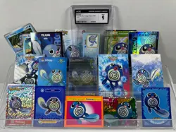Pokemon Lot of Cards and Stickers All Poliwag #60 Poliwag Only Pokemon Lot of 17 - Image 1