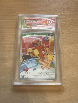 Pokemon Graded Card Charmander MEP038 ACE 10 Gem Mint First Partner Illustration - Image 2