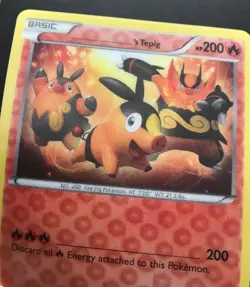 Tepig 3D Illusion JUMBO Pokemon Card Oversized PROMO B&W Black & White 2011 NM - Image 4