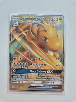 Pokemon TCG Dragonite GX Unified Minds Ultra Rare Card 152/236 - Image 1