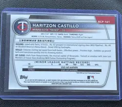 2025 Bowman Chrome Haritzon Castillo Red Shimmer Refractor /5 1st BCP-161 Twins - Image 2