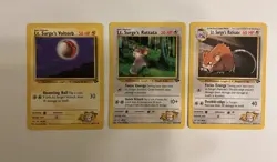 Lt. Surge’s Gym Challenge Pokemon Lot - 3 Cards LP/NM WOTC - Image 1