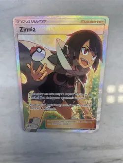 Pokemon Zinnia Full Art Ultra Rare Trainer 70/70 Dragon Majesty Foil Card NM - Image 4