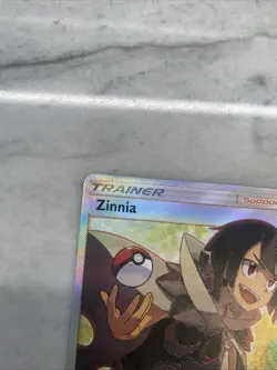 Pokemon Zinnia Full Art Ultra Rare Trainer 70/70 Dragon Majesty Foil Card NM - Image 5
