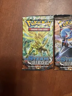Pokemon TCG: XY- (2) STEAM SIEGE Booster Packs- NEW/FACTORY SEALED - Image 2