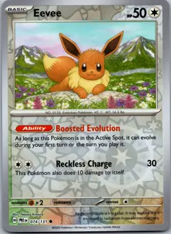 Eevee 143/191 - SV08: Surging Sparks Pokemon TCG NM Reverse Holo - Image 1