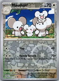 Maushold 161/198 - Scarlet & Violet Base Set Pokemon TCG NM Reverse Holofoil - Image 1