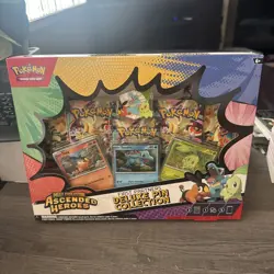 POKEMON ASCENDED HEROES FIRST PARTNERS DELUXE PIN COLLECTION BOX FACTORY SEALED - Image 1
