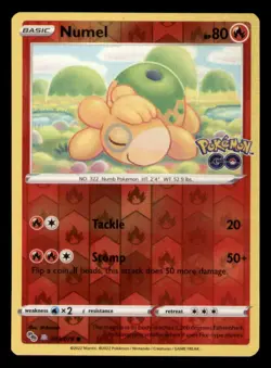 Numel 013/078 Peelable Ditto Common Pokemon GO Pokemon TCG Reverse Holo NM - Image 1