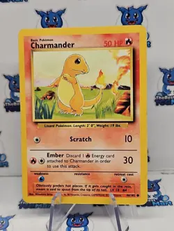 Charmander 46/102 Base Set Pokemon MP - Image 1