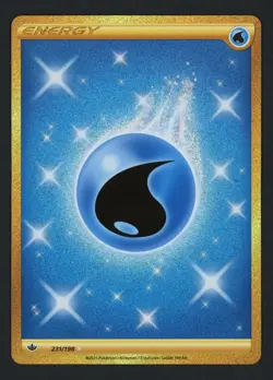 Water Energy 231/198 SWSH06: Chilling Reign Holofoil Secret Rare Pokemon TCG - Image 1