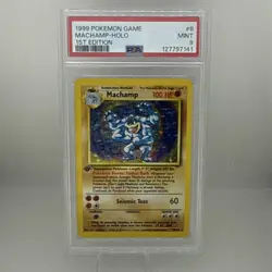 PSA 9 Machamp 1st Ed Deck Exclusives Holo WOTC Pokemon 8/102 NEW CERT - Image 1