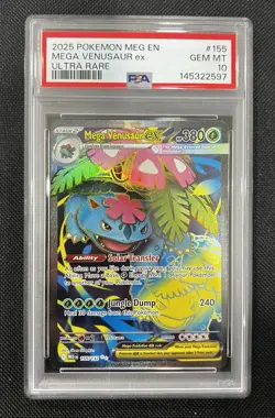 Mega Venusaur ex 155/132 Pokemon Mega Evolution Ultra Rare PSA 10 Gem 💎 Mint - Image 1