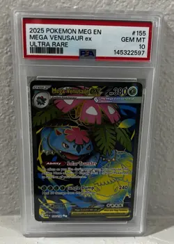 Mega Venusaur ex 155/132 Pokemon Mega Evolution Ultra Rare PSA 10 Gem 💎 Mint - Image 4