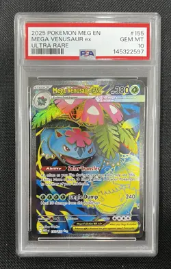 Mega Venusaur ex 155/132 Pokemon Mega Evolution Ultra Rare PSA 10 Gem 💎 Mint - Image 5