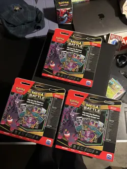 3x Mega Gengar Ex Battle Deck Boxes Haunter IR Pokemon TCG New Sealed - Image 2