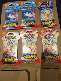 Pokemon TCG Surging Sparks Sleeved Booster Packs x 6 - Brand New and Sealed - Image 1