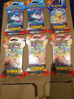 Pokemon TCG Surging Sparks Sleeved Booster Packs x 6 - Brand New and Sealed - Image 2