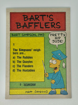 1990 Topps The Simpsons Trading Card #1 – Marge Simpson – Don't Forget Your.. - Image 2