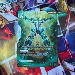 Gundam TCG - Unicorn Gundam (Awakened) GD04-066 LR+ - Phantom Aria - In Hand - Image 1