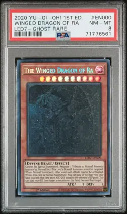 Yu-Gi-Oh: The Winged Dragon of Ra (LED7-EN000 Ghost Rare 1st Ed PSA 8) - Image 2
