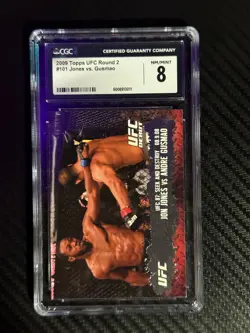 2009 TOPPS UFC ROUND 2 Jon Jones/Andre Gusmao #101 CGC 8 - Image 1