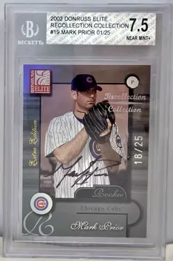 2002 Donruss Elite - Recollection Collection Mark Prior #248 Auto #/25 BGS 7.5 - Image 1