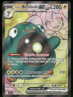 Pokemon Cards Iono's Bellibolt ex 172/159 Journey Together Ultra Rare NM - Image 1