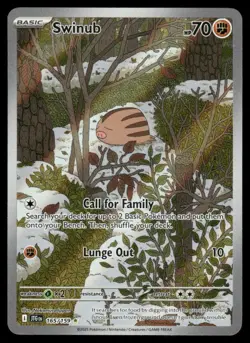 Pokemon Cards Swinub 165/159 Journey Together Illustration Rare NM *2 - Image 1