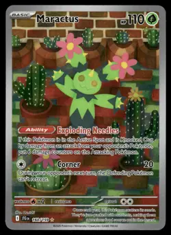 Pokemon Cards Maractus 160/159 Journey Together Illustration Rare NM - Image 1