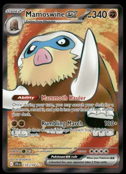 Pokemon Cards Mamoswine ex 174/159 Journey Together Ultra Rare NM - Image 1