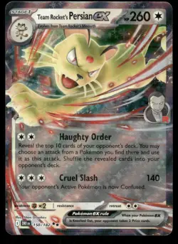 Pokemon Cards Team Rocket's Persian ex 150/182 Destined Rivals Double Rare NM - Image 1