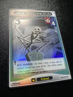 Kingdom Hearts Trading Card Game Jack Skellington Level 3 98/128SR Foil - Image 3