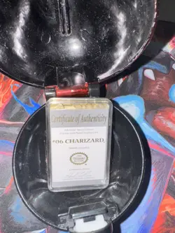 23K Gold Plated CHARIZARD Trading Card 1999 Burger King Pokemon Ball - Image 5