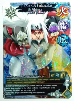 Carte Naruto CCG Collectible Card Game 165 Foil neuf Prism jiraiya - Image 1