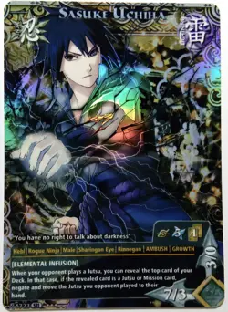 carte naruto ccg Collectible Card Game Sasuke Uchiha 12 Foil neuf - Image 1