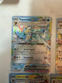 Pokemon Tera ex Holo Vaporeon Flareon Jolteon Leafeon Lot - 4 Cards - Image 2