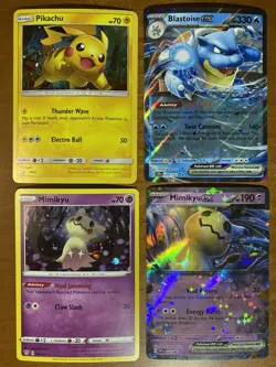 Pokemon Card Pikachu SM76 Mimikyu 4 & 81 Promos Blastoise ex 30 Stellar Crown - Image 1