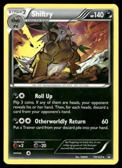 Pokemon Cards Shiftry 73/122 BREAKpoint Rare LP - Image 1