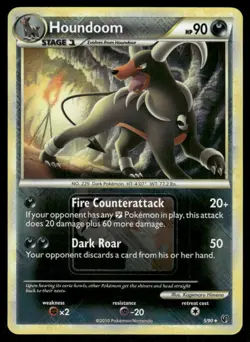 Pokemon Cards Houndoom League Promo 5/90 CrossHatched Holo NM - Image 1