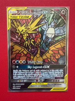 Pokemon Moltres & Zapdos & Articuno GX TAG TEAM Full Art SM210 Holo Card - Mint - Image 1