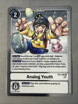 Digimon TCG * Analog Youth EX1-066 Rare FOIL * Classic Collection * NM Card - Image 1