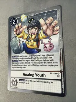 Digimon TCG * Analog Youth EX1-066 Rare FOIL * Classic Collection * NM Card - Image 2