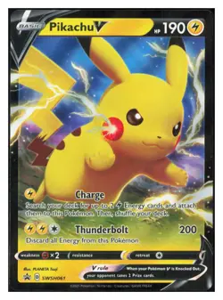 Pikachu V Holo Promo SWSH: Sword & Shield Promo Cards SWSH061 NM M029 - Image 1