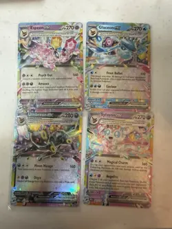 Pokemon Tera EX Holo Espeon Glaceon Umbreon Sylveon Lot - 4 Cards - Image 1