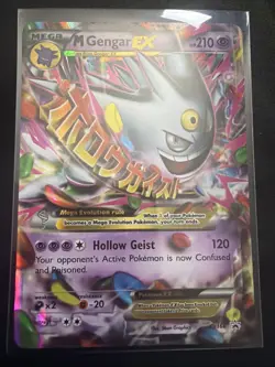 M Gengar EX XY166 Shiny Mega Full Art Promo Holo Card XY Pokemon TCG - Image 1