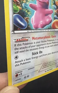 Ditto XY40 Holo - Black Star Promo - Slightly Creased - Pink Pikachu Rare Card - Image 3