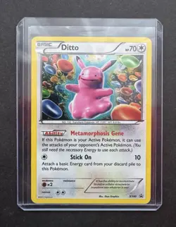 Ditto XY40 Holo - Black Star Promo - Slightly Creased - Pink Pikachu Rare Card - Image 4
