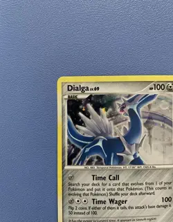 Dialga DP49 Holo Black Star Promo Diamond and Pearl Pokemon Card Lightly Played - Image 2